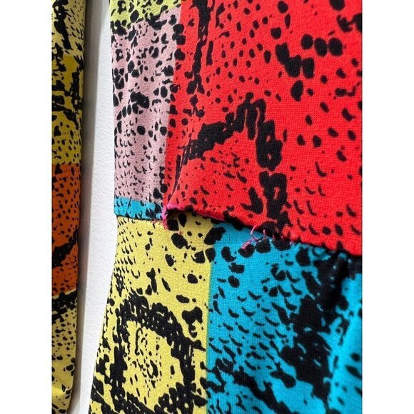 Le Superbe Baller Snake Print Long Sleeve Dress, Size S Multi Color NWT w/Flaw - Picture 6 of 12